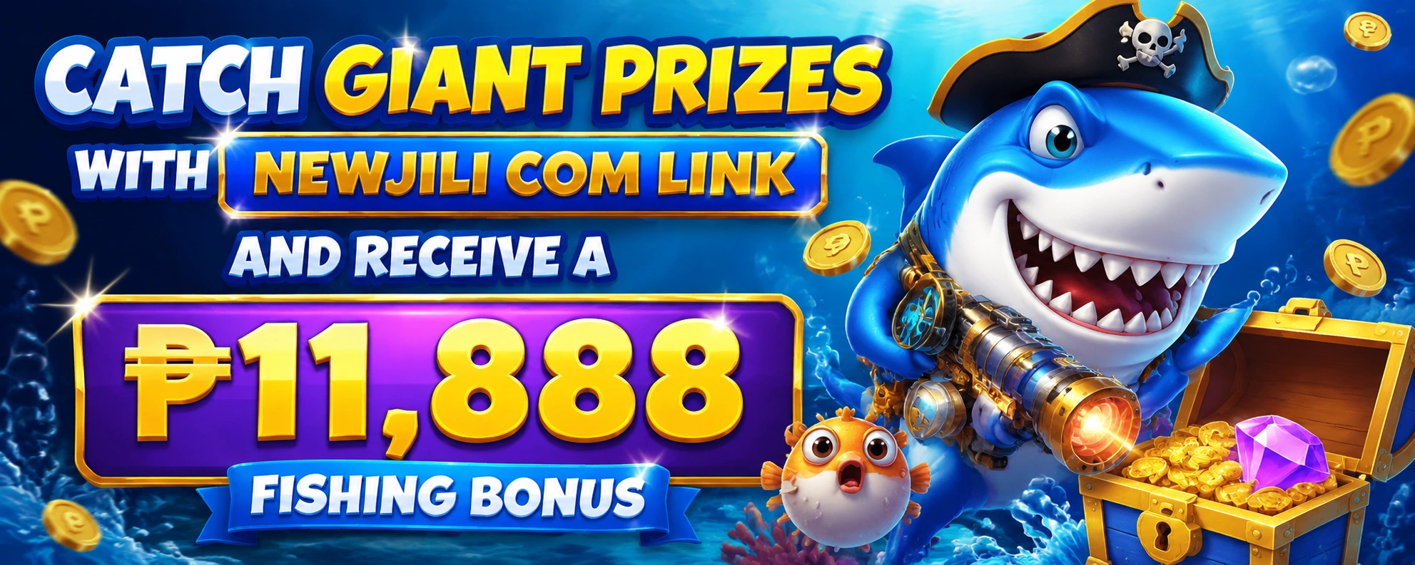 Ocean-themed fishing game interface with bright targets